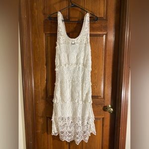 Crochet Cream American Rag Summer Dress ☀️